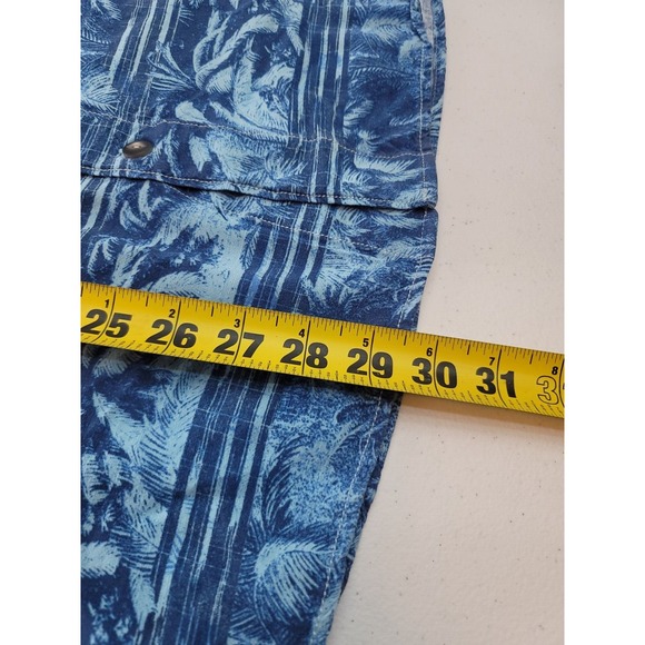 Tommy Bahama Blue Floral Shirt Mens 2XL Button Rayon Hawaiian - Picture 6 of 7